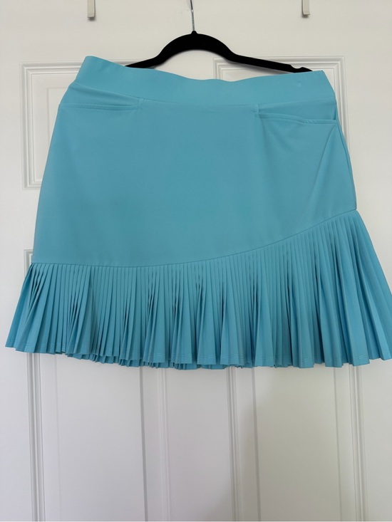 Chico's Dresses & Skirts - Chico's Aqua Pleated Hem Mini Skirt